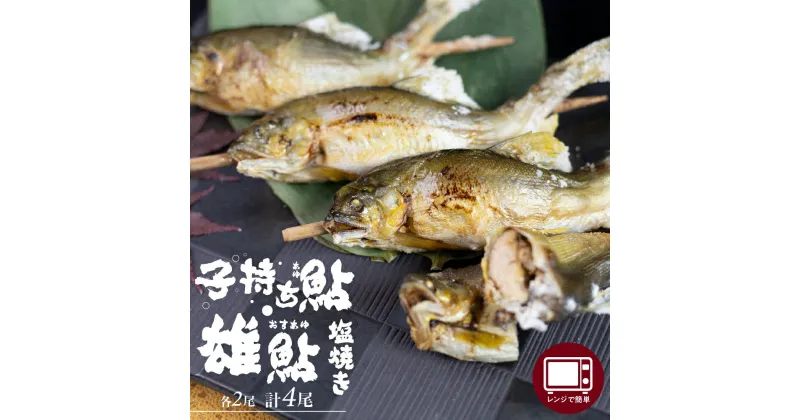 【ふるさと納税】レンジで1分 簡単調理 子持ち鮎 雄鮎 2尾ずつ 計4尾 ふっくら雄アユ ほっこり卵の子持鮎 焼き立ての美味しさそのまま急速冷凍！ ぼっか煮さわ 魚 魚介 [Q1668wx]11000円 《hida0307》