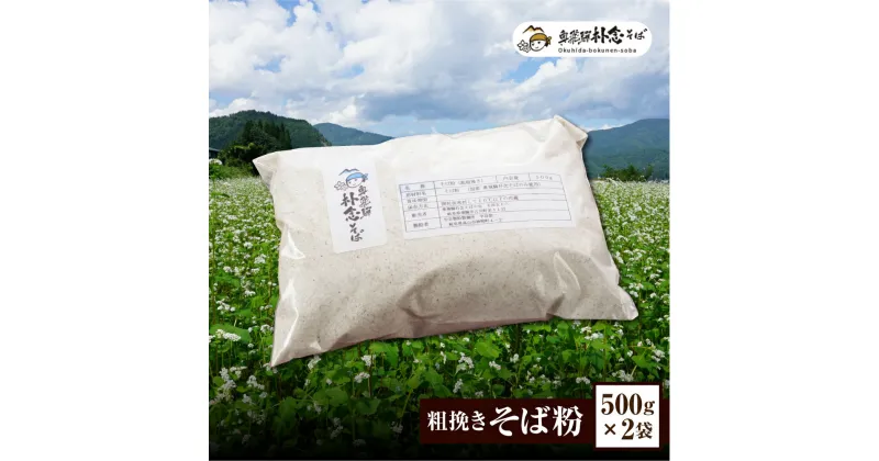 【ふるさと納税】奥飛騨朴念そばの会 粗挽きそば粉500g×2 計1kg 蕎麦 そば そば粉 ガレット ベーグル そばがき 超粗挽き 小分け 個包装 常温［Q1934x］