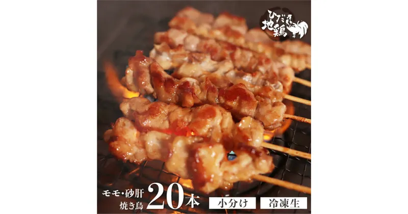 【ふるさと納税】鶏肉 焼き鳥 飛騨地鶏 串 モモ・砂肝セット 20本(10本×2袋) 国産鶏肉 国産 鶏肉 地鶏 やきとり 焼鳥 冷凍 小分け バーベキュー キャンプ アウトドア [Q2614] 15000円