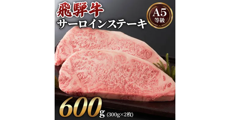 【ふるさと納税】[A5等級] 飛騨牛 サーロイン ステーキ 用 600g ( 300g × 2 枚 ) 牛肉 肉 和牛 国産牛 黒毛和牛 サーロインステーキ a5 小川ミート 本巣市 [0163] [mt213n] 30000円 三万円