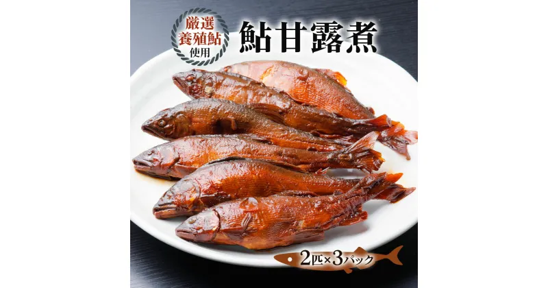 【ふるさと納税】鮎甘露煮(2匹×3パック)【厳選養殖鮎使用、鮎本来の風味を生かした甘露煮】鮎 惣菜 あゆ 魚 魚介 煮物 惣菜 ごはんのお供 おつまみ グルメ 真空パック 簡易包装 岐阜県 本巣市 根尾 山びこ [mt1554] 7000円