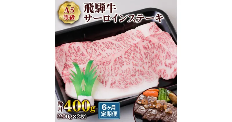 【ふるさと納税】[6ヶ月定期便][A5等級] 飛騨牛サーロインステーキ400g(200g×2枚) トキノ屋食品 本巣市 [0865] 129000円