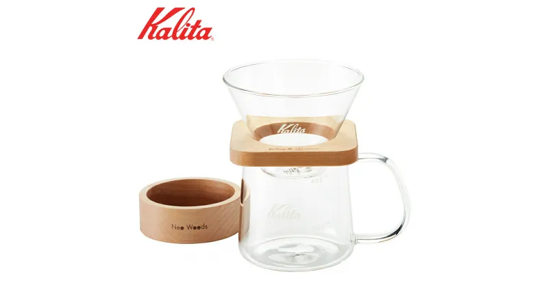 【ふるさと納税】カリタのハンドドリップ 角型セット (WDG-185)| kalita コーヒー コーヒー用品 木製 おしゃれ シンプル キッチン コーヒードリッパー サーバーセット 北欧 国産木材 ウェーブフィルター185（2～4人用）[1180] 54000円