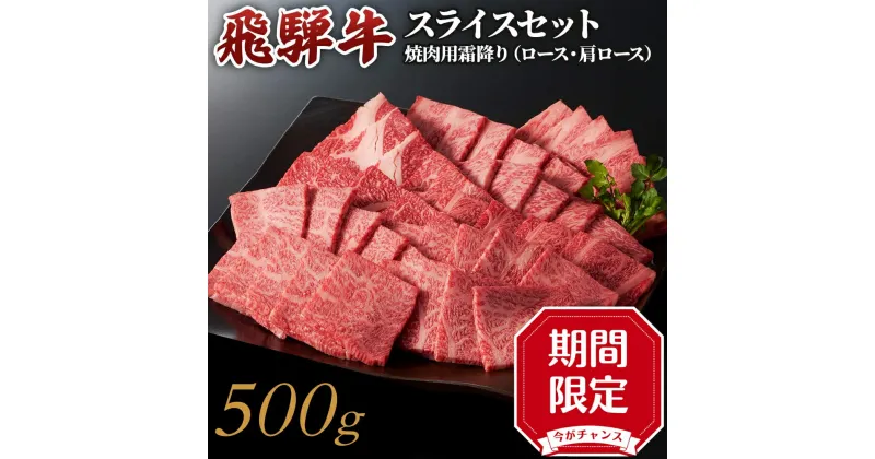 【ふるさと納税】[A5等級]飛騨牛焼き肉用500g『ロース・肩ロース肉』【焼肉などに最適な飛騨牛スライスセット】 本巣市 [mt041] 17000円