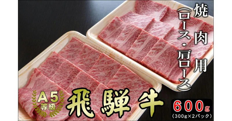 【ふるさと納税】[A5等級]飛騨牛焼き肉用600kg(300g×2パック)『ロース・肩ロース肉』【焼肉などに最適な飛騨牛スライスセット】 本巣市 [mt042] 22000円