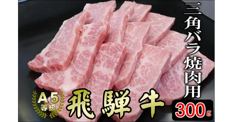 【ふるさと納税】「希少部位」[A5等級]飛騨牛三角バラ焼肉用300g 小川ミート 本巣市 [mt030] 17000円