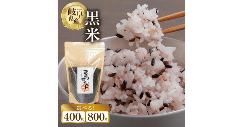 【ふるさと納税】黒米 400g 800g 定期便 選べる 米 こめ ごはん 健康 古代米 岐阜県産 本巣市 お米 美容 健康 おにぎり 弁当 おいしい 旨味 ぷちぷち 和食 アグリフレンドホリグチ [mt177] 5000円 ~