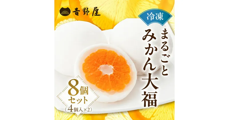 【ふるさと納税】 みかん 大福 4個 ×2 セット まるごと 和菓子 お菓子 菓子 おやつ カフェ スイーツ ご当地 お取り寄せ おみあげ お土産 冷凍 フルーツ 岐阜県 本巣 プレゼント ギフト 日時指定 可 [mt501] 10000円 一万円