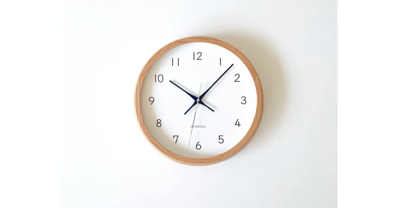 【ふるさと納税】KATOMOKU　moku clock 13 オーク 電波時計 連続秒針