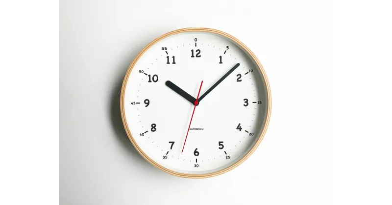 【ふるさと納税】KATOMOKU plywood clock 10 ナチュラル km-76N