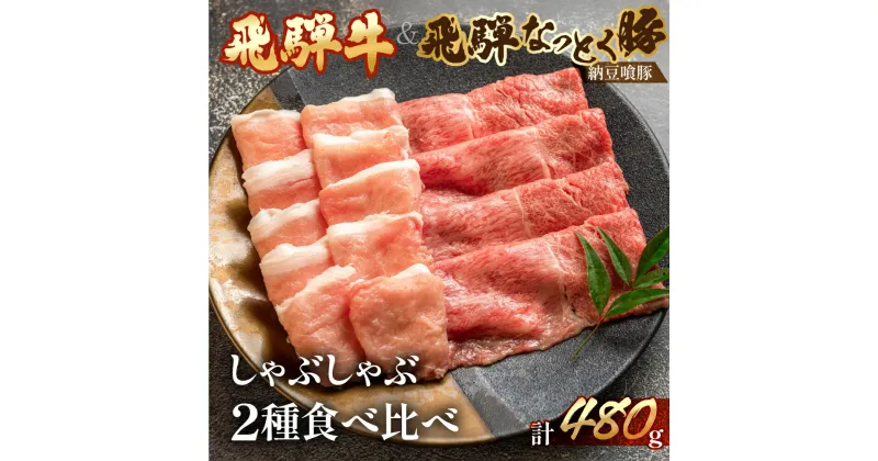 【ふるさと納税】飛騨牛 ＆ 飛騨なっとく豚 しゃぶしゃぶ 計480g 【冷凍】牛肉 もも 240g 飛騨納豆喰豚ロース 240g 下呂温泉 ブランド 肉ギフト 国産 贈答品 しゃぶしゃぶ用 ギフト なっとくとん なっとく豚 和牛 15000円