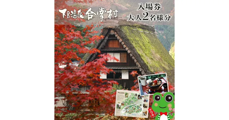 【ふるさと納税】下呂温泉合掌村入場券　2枚 (大人 2名様分)　観光施設 年中無休 合掌村 合掌造り チケット 陶芸体験 体験 足湯 5000円 岐阜県 下呂市