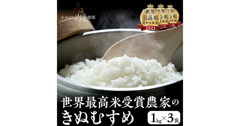 【ふるさと納税】【2024年産】きぬむすめ 1kg×3袋 3kg 精米 米 令和6年産【かみはら山水農園】下呂市 上原 かみはら お米 9000円 新米 先行予約 農家直送 送料無料