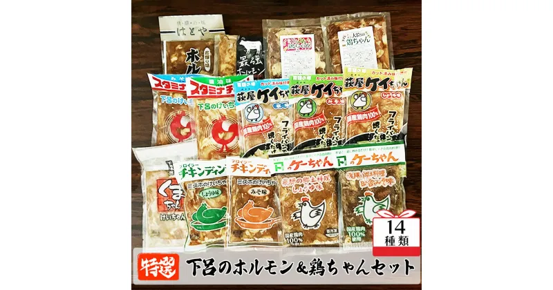 【ふるさと納税】やましげ特撰「下呂のホルモン・鶏ちゃんセット」14種類 （14袋）冷凍配送 けいちゃん 鶏ちゃん ホルモン 贈り物 食べ比べ ギフト 下呂 下呂温泉 おすすめ アウトドア 味付け 焼くだけ 鶏肉料理 おかず 惣菜 時短 簡単料理 2300円 岐阜県 下呂市