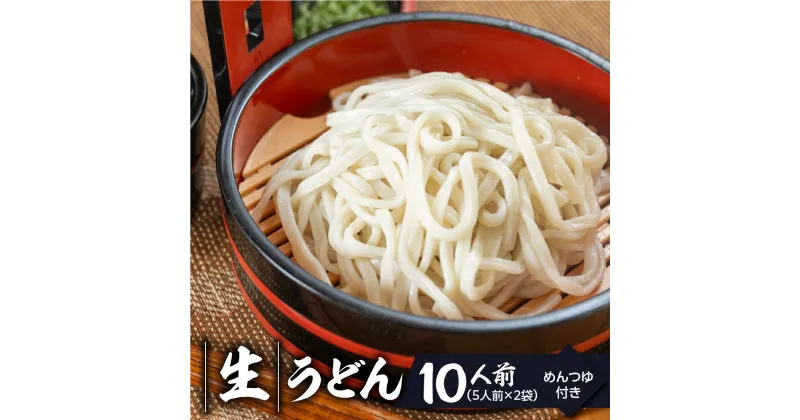 【ふるさと納税】【訳あり】簡易包装　生うどん 5人前×2袋 めんつゆ付き 10食セット【丸中製麺所】ラーメン 高山ラーメン 自家製麺 飛騨 下呂市 うどん 生うどん 4000円