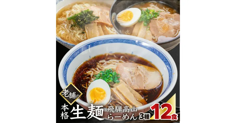 【ふるさと納税】【訳あり】簡易包装 飛騨高山らーめん3味セット 12食（醤油 2食×2袋、味噌 2食×2袋、塩 2食×2袋）丸中製麺所 ラーメン 高山ラーメン ご当地ラーメン 常温 時短 しお 食べ比べ 自家製麺 下呂市 しょうゆ みそ セット 訳アリ わけあり 自宅用 5000円