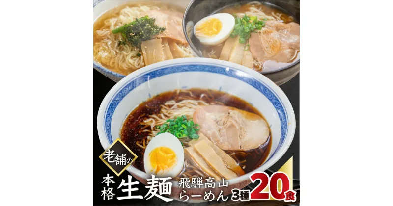 【ふるさと納税】【訳あり】簡易包装 飛騨高山らーめん3味セット 20食（醤油 2食×4袋、味噌 2食×3袋、塩 2食×3袋）丸中製麺所 ラーメン 高山ラーメン ご当地ラーメン 常温 時短 しお 食べ比べ 自家製麺 下呂市 しょうゆ みそ セット 訳アリ わけあり 自宅用 8000円