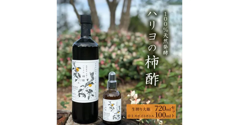 【ふるさと納税】ハリヨの柿酢生搾り（720＆100）　調味料