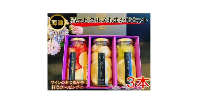 【ふるさと納税】満天ピクルスおまかせ3本セット　漬物・缶詰・加工食品