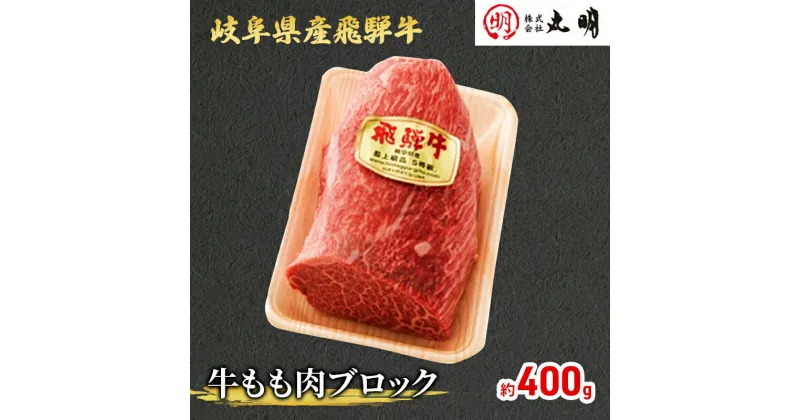 【ふるさと納税】【飛騨牛】もも肩ブロック400g（ローストビーフに最適）　お肉・牛肉・モモ・岐阜県産