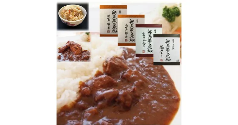 【ふるさと納税】神代の味・奥美濃古地鶏味ざんまいセット　 加工食品 惣菜 レトルト 地鶏 カレー 奥美濃古地鶏 黒カレー 手羽先 混ぜご飯 セット