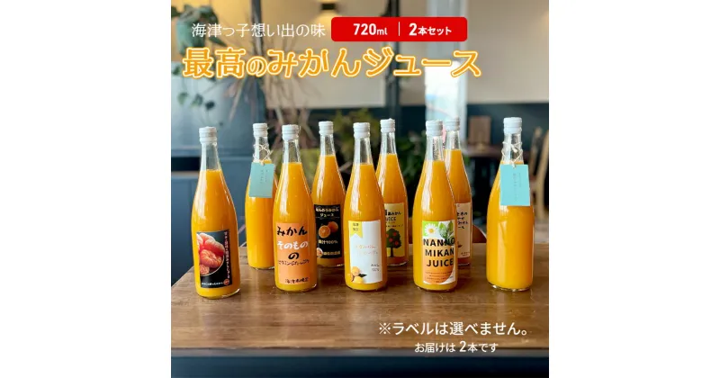 【ふるさと納税】海津っ子の想い出の味　最高のみかんジュース　2本セット　果汁飲料・野菜飲料・みかんジュース