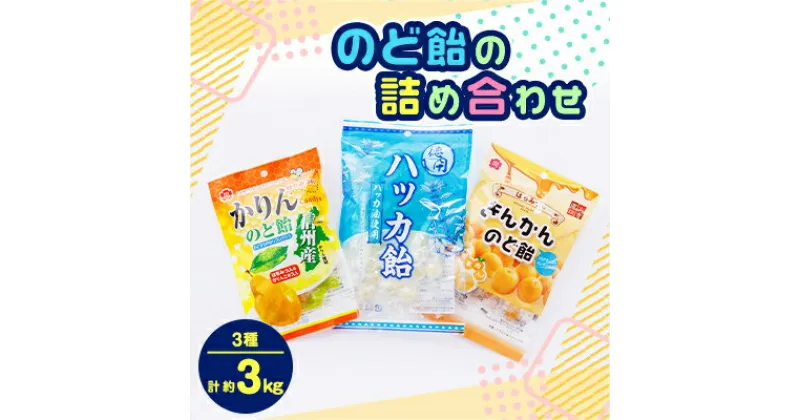 【ふるさと納税】のど飴詰め合わせ30袋セット(かりんのど飴 80g、きんかんのど飴80g、ハッカ飴155g各10袋)【1150138】