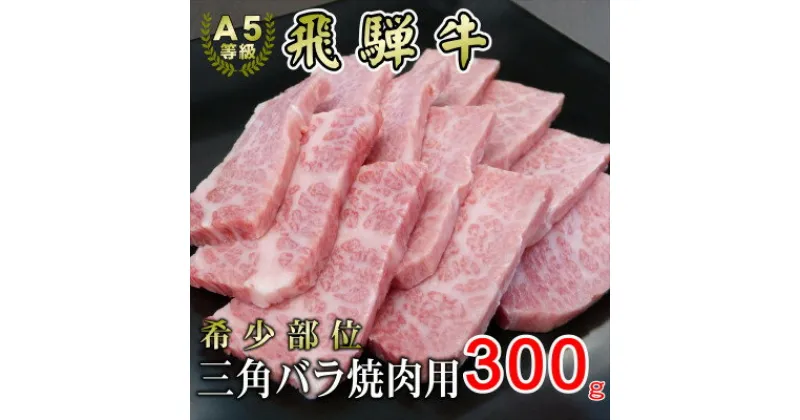 【ふるさと納税】[希少部位]A5等級飛騨牛三角バラ焼肉用300g【配送不可地域：離島】【1445729】