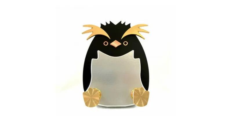 【ふるさと納税】Rockhopper　Penguin(ブラック)　スマホスタンド【1525355】