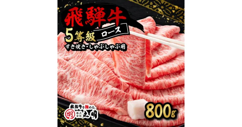 【ふるさと納税】飛騨牛5等級ロース・すき焼きしゃぶしゃぶ用 800g【配送不可地域：離島・北海道・沖縄県】【1043499】