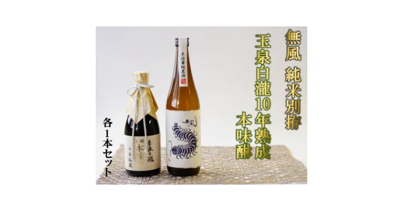 【ふるさと納税】無風 純米別拵720ml/玉泉白瀧十年熟成本みりん500mlセット【1480863】