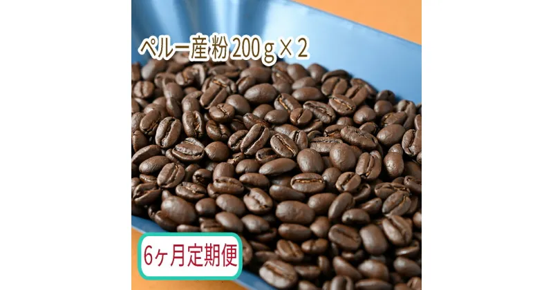 【ふるさと納税】C-35【6ヶ月定期便】カフェ・フランドル厳選　コーヒー豆　ペルー産(200g×2)挽いた豆