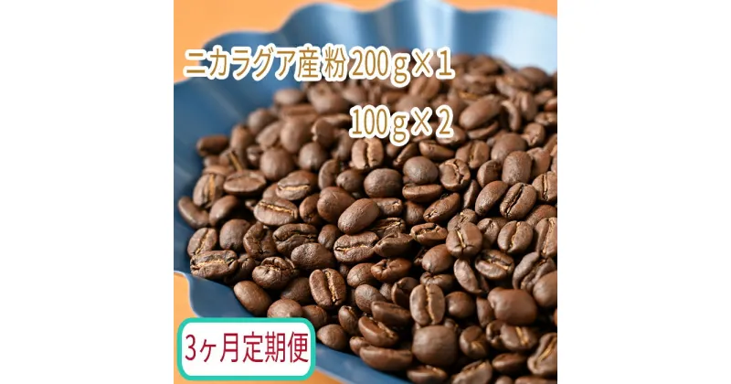 【ふるさと納税】C-18【3ヶ月定期便】カフェ・フランドル厳選 コーヒー豆 ニカラグア産(200g×1 100g×2)挽いた豆