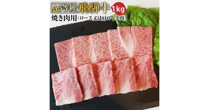 【ふるさと納税】F-29 A5等級飛騨牛 焼肉用1kg ロースまたは肩ロース