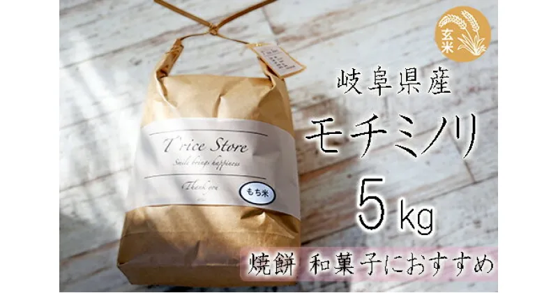 【ふるさと納税 】 【令和6年産】 新米 T rice Store 岐阜県産 モチミノリ（玄米） 5kg