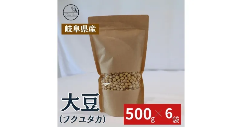 【ふるさと納税】大豆（フクユタカ） 3kg（500g×6袋）