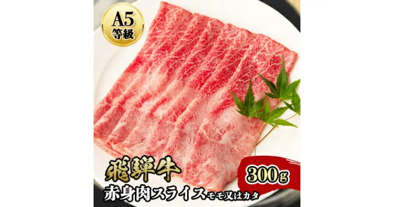 【ふるさと納税】『A5等級』飛騨牛赤身肉スライス300g　モモ又はカタ肉【配送不可地域：離島】【1432059】