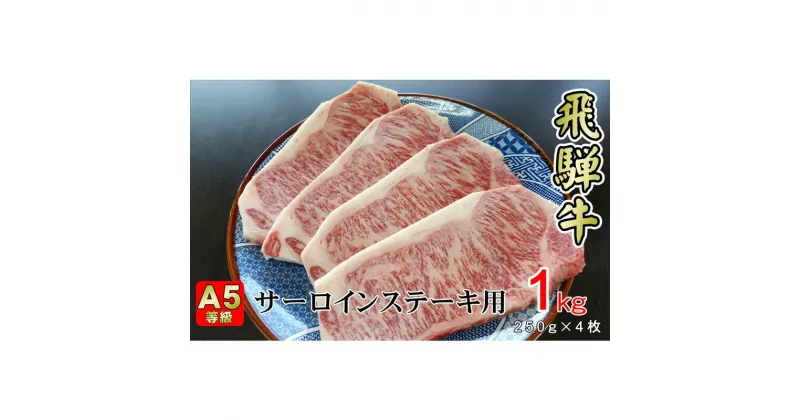 【ふるさと納税】牛肉 飛騨牛 サーロイン ステーキ セット 1kg （ 1枚 約250g × 4枚 ） 黒毛和牛 A5 美味しい お肉 牛 肉 和牛 サーロインステーキ 【岐阜県揖斐川町】　サーロイン・お肉・牛肉・ステーキ