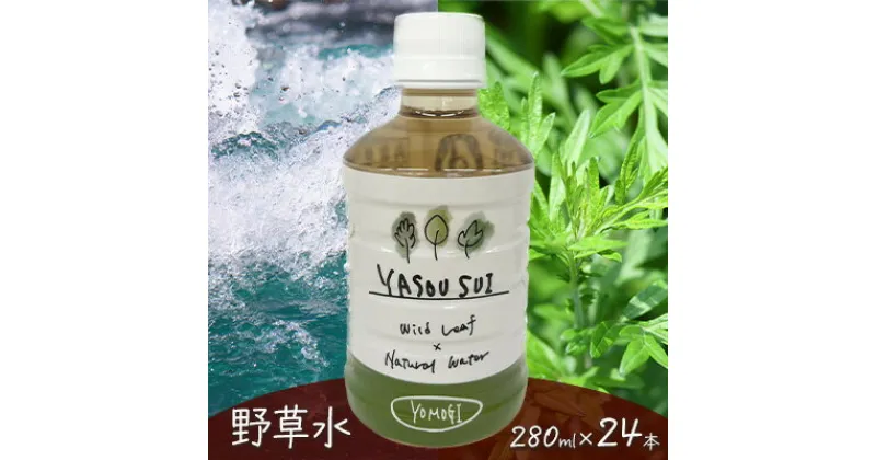 【ふるさと納税】YASOUSUI よもぎ　1ケース（280ml×24本入） 野草水　 飲料類 水 ミネラルウォーター ヨモギ よもぎ茶 野草茶 岐阜