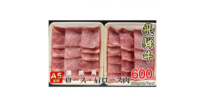 【ふるさと納税】牛肉 飛騨牛 焼き肉 セット ロース 又は 肩ロース 600g 黒毛和牛 A5 美味しい お肉 牛 肉 和牛 焼肉 BBQ バーベキュー 【岐阜県揖斐川町】　お肉・牛肉・ロース・お肉・牛肉・焼肉・バーベキュー