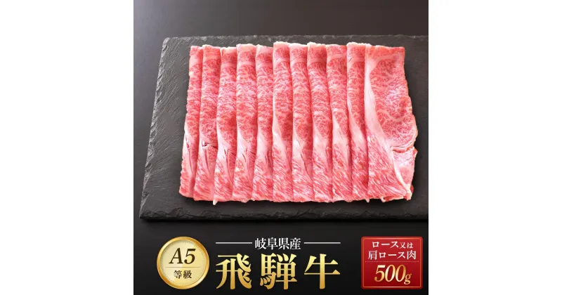 【ふるさと納税】飛騨牛 A5 スライス 500g ロース 又は 肩ロース 肉 ｜国産 肉 牛肉 すき焼き しゃぶしゃぶ 和牛 黒毛和牛 A5等級 グルメ おすすめ AD111 【飛騨牛 和牛ブランド 飛騨牛 黒毛和牛 飛騨牛 岐阜 大野町 飛騨牛】