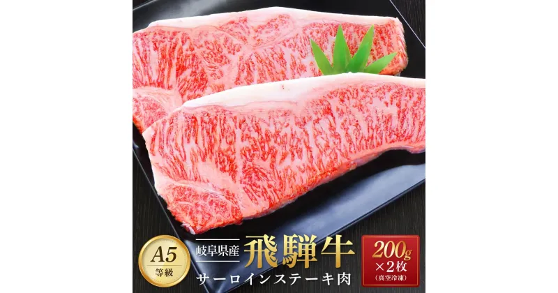 【ふるさと納税】飛騨牛 A5 サーロイン ステーキ用 400g（200g×2枚）｜国産 肉 牛肉 焼肉 ステーキ 和牛 黒毛和牛 グルメ A5等級 おすすめ AD107【飛騨牛 和牛ブランド 飛騨牛 黒毛和牛 飛騨牛 岐阜 大野町 飛騨牛】