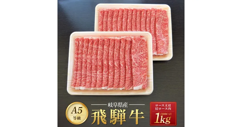 【ふるさと納税】飛騨牛 A5 スライス 1kg（500g×2パック）ロース 又は 肩ロース 肉 ｜国産 肉 すき焼き しゃぶしゃぶ 和牛 黒毛和牛 グルメ A5等級 おすすめ AD113【飛騨牛 和牛ブランド 飛騨牛 黒毛和牛 飛騨牛 岐阜 大野町 飛騨牛】