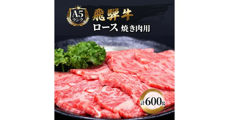 【ふるさと納税】ふるさと納税　飛騨牛 牛肉 焼肉 ロース 600g A5 和牛　池田町　お届け：※12/13～1/10は出荷できませんのご注意ください。