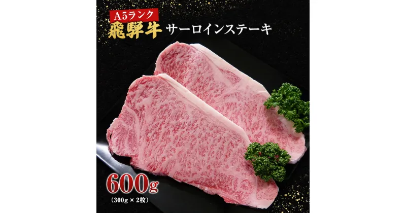 【ふるさと納税】牛肉 飛騨牛 サーロイン ステーキ セット 600g （ 1枚 約300g × 2枚 ） 黒毛和牛 A5 美味しい お肉 牛 肉 和牛 サーロインステーキ 【岐阜県池田町】　 岐阜県池田町