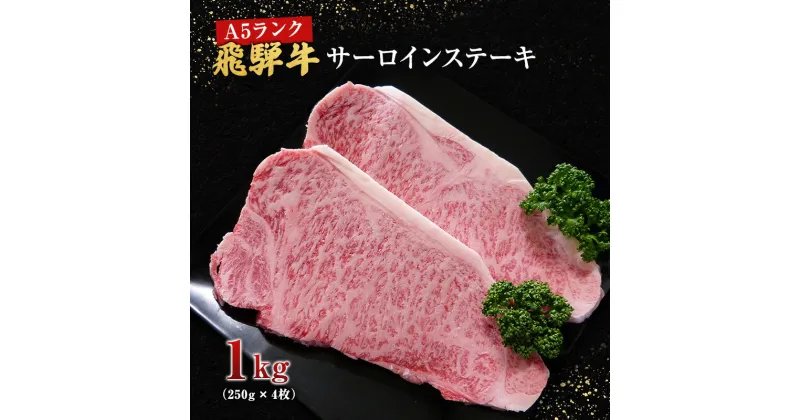 【ふるさと納税】牛肉 飛騨牛 サーロイン ステーキ セット 1kg （ 1枚 約250g × 4枚 ） 黒毛和牛 A5 美味しい お肉 牛 肉 和牛 サーロインステーキ 【岐阜県池田町】　 岐阜県池田町