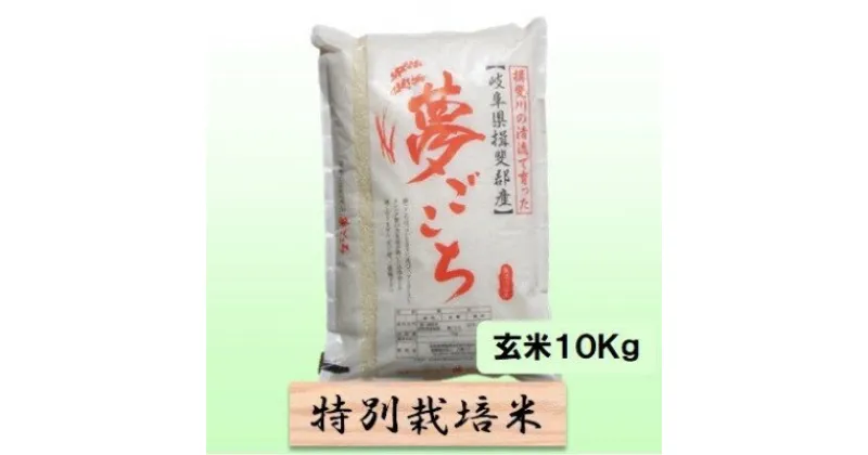 【ふるさと納税】特別栽培米★玄米10kg 【夢ごこち】　 お米 ブランド米 銘柄米 ご飯 おにぎり モッチリ 甘い 低アミロース米 冷めても美味しい 　お届け：2024年10月上旬～2025年9月下旬