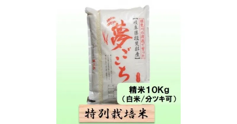 【ふるさと納税】特別栽培米★精米10kg（白米/5分/7分ツキ可）【夢ごこち】 玄米は別に出品　 お米 ブランド米 銘柄米 ご飯 モッチリ 低アミロース米 冷めても美味しい 　お届け：2024年10月上旬～2025年9月下旬