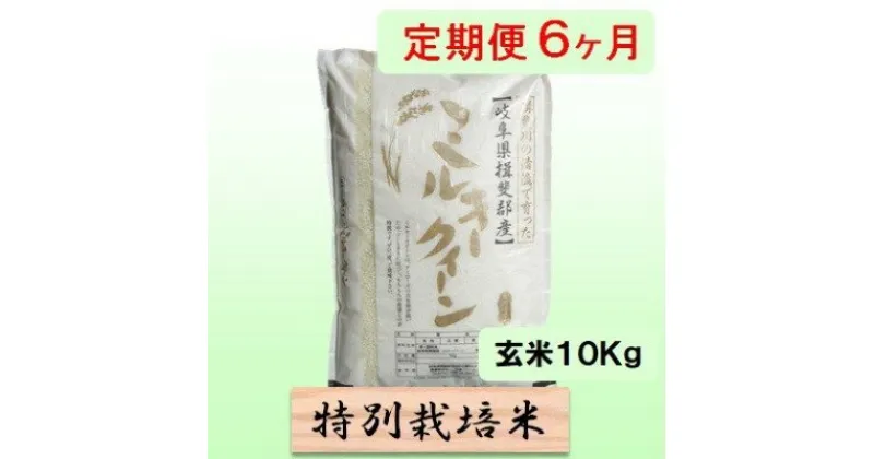 【ふるさと納税】特別栽培米★[定期便] 6カ月★毎月 玄米10kg【ミルキークイーン】　定期便・ お米 ブランド米 銘柄米 ご飯 モチモチ 低アミロース米 冷めても美味しい 　お届け：2024年10月上旬～2025年11月下旬