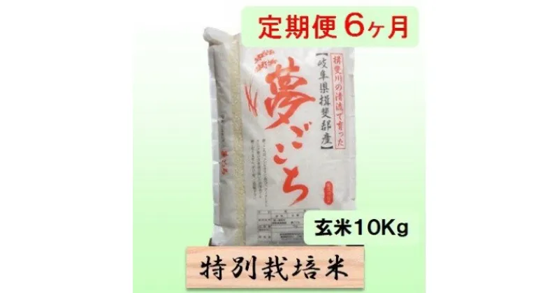 【ふるさと納税】特別栽培米★[定期便] 6カ月★毎月 玄米10kg【夢ごこち】　定期便・ お米 ブランド米 銘柄米 ご飯 モッチリ 低アミロース米 冷めても美味しい 　お届け：2024年10月上旬～2025年11月下旬